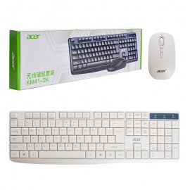 کیبورد و موس بی سیم ایسر (acer) اورجینال مدل KM41-2K رنگ-سفید