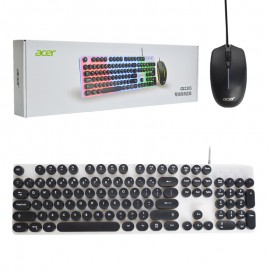 کیبورد و موس سیم دار بک لایت RGB ایسر (acer) اورجینال مدل OCC205