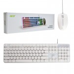 کیبورد و موس سیم دار بک لایت RGB ایسر (acer) اورجینال مدل OCC205