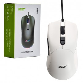 موس گیمینگ سیمی LED RGB ایسر (acer) اورجینال مدل OMW210 رنگ-سفید