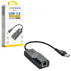 کابل تبدیل Rj45 (Lan) To USB3.0 اندشان (ANDSHAN) طول 10 سانتی متر مدل A-810
