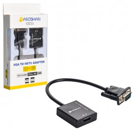 کابل تبدیل VGA TO HDMI اندشان (ANDSHAN) طول 20 سانتی متر مدل A-805