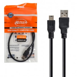 کابل موبایل و دوربین 5 پین (ذوزنقه ای) نری کایزر (KAISER) طول 0.5 متر