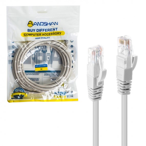 کابل شبکه CAT6 UTP اندشان (ANDSHAN) طول 3 متر