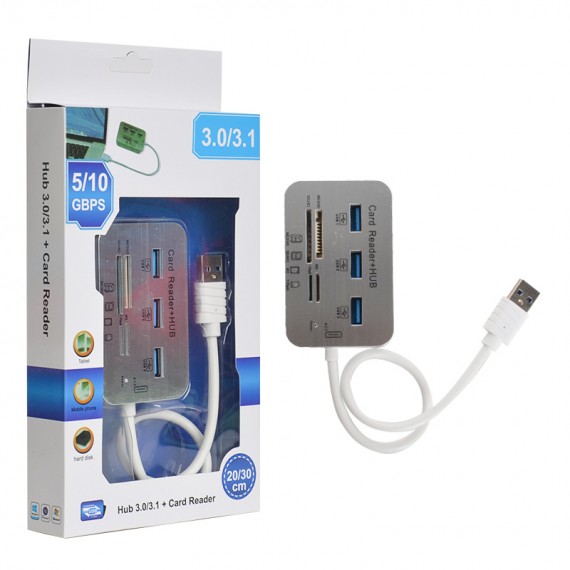 هاب 3 پورت + رم ریدر کی لینک (KLINK) مدل K-8210