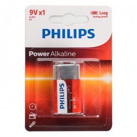 باتری کتابی فیلیپس (PHILIPS) مدل 6LR61P1B/97 9V Power Alkaline