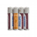 باتری نیم قلمی فیلیپس (PHILIPS) مدل R03 AAA 1.5V (شیرینگ 4 تایی)