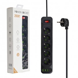 چند راهی برق + چهار پورت USB آی تی لینک (ITLINK) مدل F25