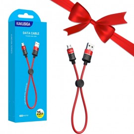 بسته 1+10 کابل اندروید (MicroUSB) پاوربانکی کاکوسیگا (KAKUSIGA) طول 25 سانتی متر مدل KSC-351 (یک عدد هدیه)