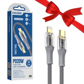 بسته 1+10 کابل تایپ سی به آیفون (Type-C to Lightning) کاکوسیگا (KAKUSIGA) طول 1 متر مدل KSC-809 (یک عدد هدیه)