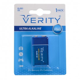 باتری کتابی وریتی (VERITY) مدل 6LR61 9V ULTRA ALKALINE