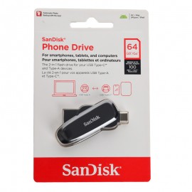 فلش سن دیسک (SanDisk) مدل 64GB USB3.2 Phone Drive گارانتی سورین