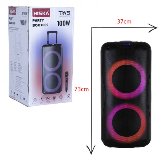 اسپیکر بلوتوث هیسکا (HISKA) مدل PARTY BOX1009