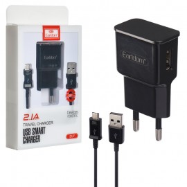 شارژر دیواری + کابل اندروید (MicroUSB) ارلدام (Earldom) مدل ES-EU7
