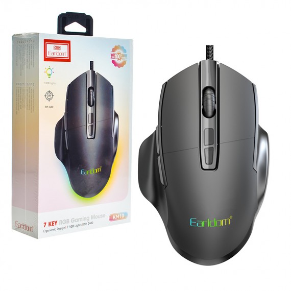 موس گیمینگ سیم دار LED RGB ارلدام (Earldom) مدل ET-KM10