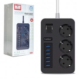 چند راهی برق + شش پورت USB ارلدام (Earldom) مدل ES-SC07