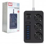 چند راهی برق + شش پورت USB ارلدام (Earldom) مدل ES-SC07