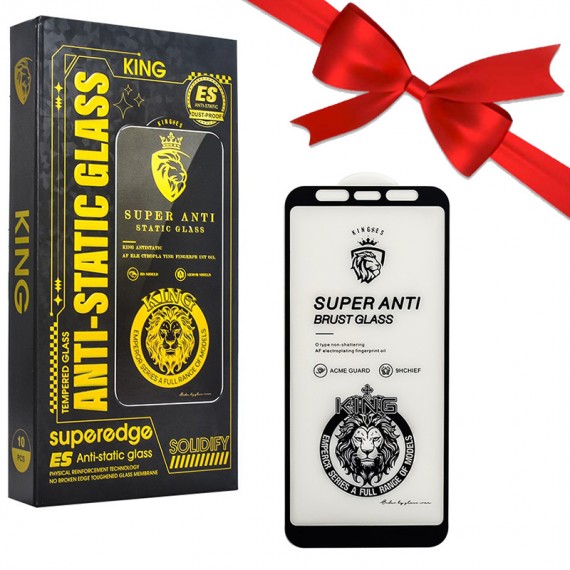 بسته 1+10 گلس کینگ (King) Anti Brust مناسب برای گوشی مدل Samsung A750/J4Plus/J6Plus (یک عدد هدیه)