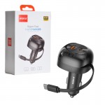 شارژر فندکی 62 وات دو پورت + کابل همراه هیسکا (HISKA) مدل HCC-336