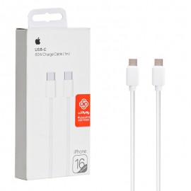 کابل تایپ سی به تایپ سی (Type-C To Type-C) اپل (Apple) 60W آیفون 16 پرومکس طول 1 متر گارانتی پارتیان پایا