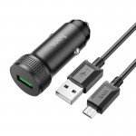 شارژر فندکی 18 وات + کابل اندروید (MicroUSB) هوکو (hoco) مدل Z49A