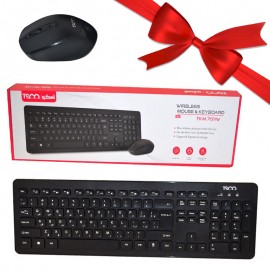 بسته 1+10 کیبورد و موس بی سیم تسکو (TSCO) مدل TKM 7011W (یک عدد هدیه)
