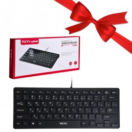 بسته 1+10 مینی کیبورد سیم دار تسکو (TSCO) مدل TK 8044 (یک عدد هدیه)