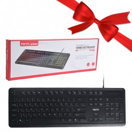 بسته 1+10 کیبورد سیمی بک لایت RGB تسکو (TSCO) مدل TK 8046 (یک عدد هدیه)