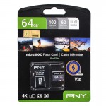 رم موبایل و دوربین پی ان وای (PNY) مدل 64GB MicroSDXC UHS-I Pro Elite 100MB/S خشاب دار