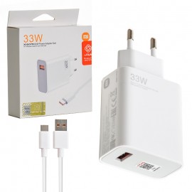 شارژر دیواری 33 وات + کابل تایپ سی شیائومی (Xiaomi) گارانتی پارتیان پایا