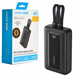 پاوربانک + دو کابل همراه انکر (ANKER) مدل A1681H ZOLO ظرفیت 20000mAh گارانتی ایستا