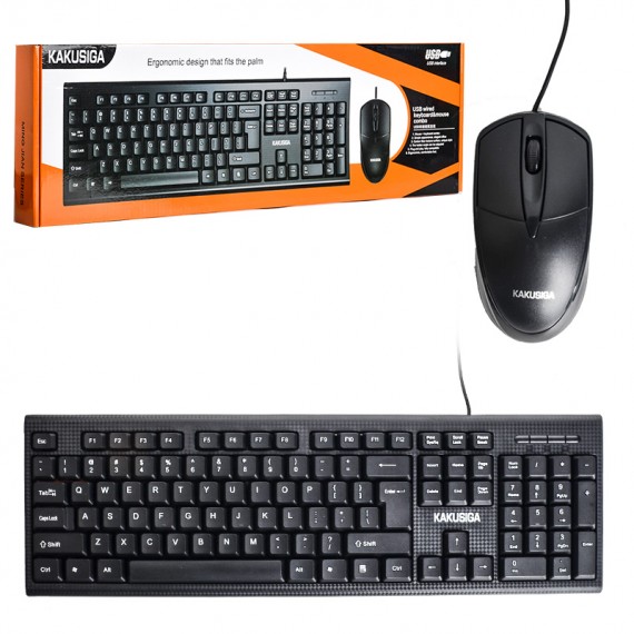 کیبورد و موس سیم دار کاکوسیگا (KAKUSIGA) مدل KSC-502