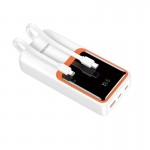 پاوربانک + دو کابل همراه کاکوسیگا (KAKUSIGA) مدل KSC-1088 ظرفیت 20000mAh