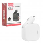 شارژر فندکی 20 وات دو پورت و شارژر دیواری تسکو (TSCO) مدل TCG 53