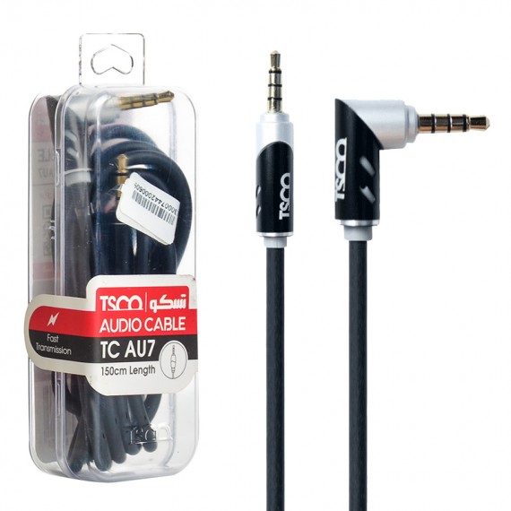 کابل 1 به 1 صدا (AUX) سری 90 درجه تسکو (TSCO) طول 1.5 متر مدل TC AU7
