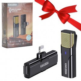 بسته 1+10 میکروفن یقه ای بی سیم لایتنینگ کاکوسیگا (KAKUSIGA) مدل KSC-1106 (یک عدد هدیه)