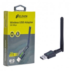 دانگل wifi شبکه USB آنتن دار الون (ELEVEN) مدل D18