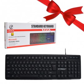 بسته 1+10 کیبورد سیم دار بک لایت RGB ایکس پی (XP) مدل XP-11800N (یک عدد هدیه)