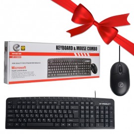بسته 1+10 کیبورد و موس سیم دار ایکس پی (XP) مدل XP-11600N (یک عدد هدیه)