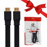 بسته 1+10 کابل HDMI فلت ایکس پی (XP) طول 1.5 متر (یک عدد هدیه)