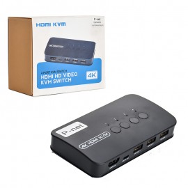 KVM سوئیچ HDMI چهار پورت پی نت (P-net) مدل HK401