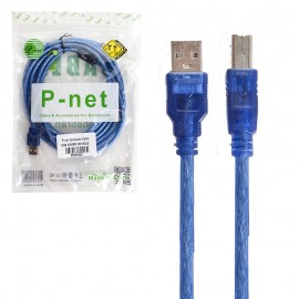 کابل پرینتر USB AM/BM پی نت (P-net) طول 3 متر