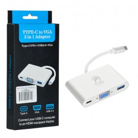 کابل تبدیل Type-C To VGA پی نت (P-net) مدل USB3