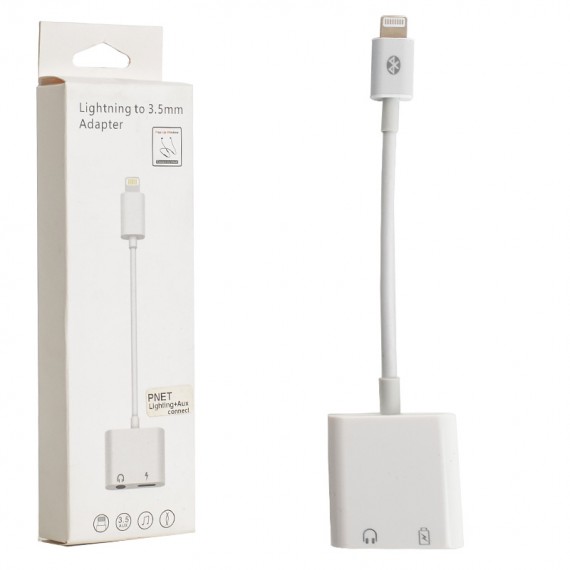 کابل تبدیل لایتنینگ به جک 3.5 میلی متری (Lightning To Lightning&Aux) پی نت (P-net)
