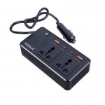 چند راهی برق + چهار پورت USB اینورتر خودرو هیسکا (HISKA) مدل CH-5519