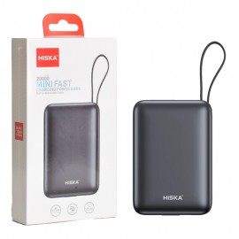 پاوربانک + دو کابل همراه هیسکا (HISKA) مدل HP-224PD ظرفیت 20000mAh