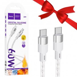 بسته 1+10 کابل تایپ سی به تایپ سی (Type-C to Type-C) هوکو (hoco) طول 1 متر مدل X99 (یک عدد هدیه)
