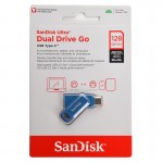 فلش سن دیسک (SanDisk) مدل 128GB Dual Drive Go USB3.2 TYPE-C گارانتی سورین