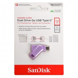 فلش سن دیسک (SanDisk) مدل 128GB Dual Drive Go USB3.2 TYPE-C DC3 400MB/s گارانتی سورین