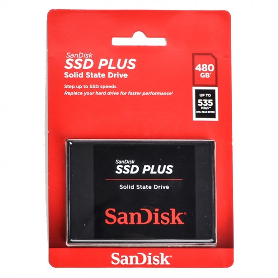 هارد SSD اینترنال 2.5 اینچی سن دیسک (SanDisk) مدل SSD Plus ظرفیت 480GB گارانتی سورین